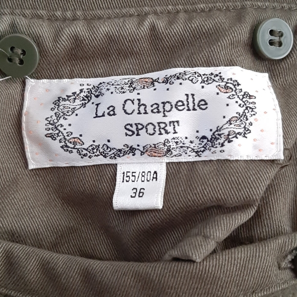 La Chapelle Sport Hunter Green Jacket Zipper Snap Front Removable Lining Size 36 - Picture 7 of 8